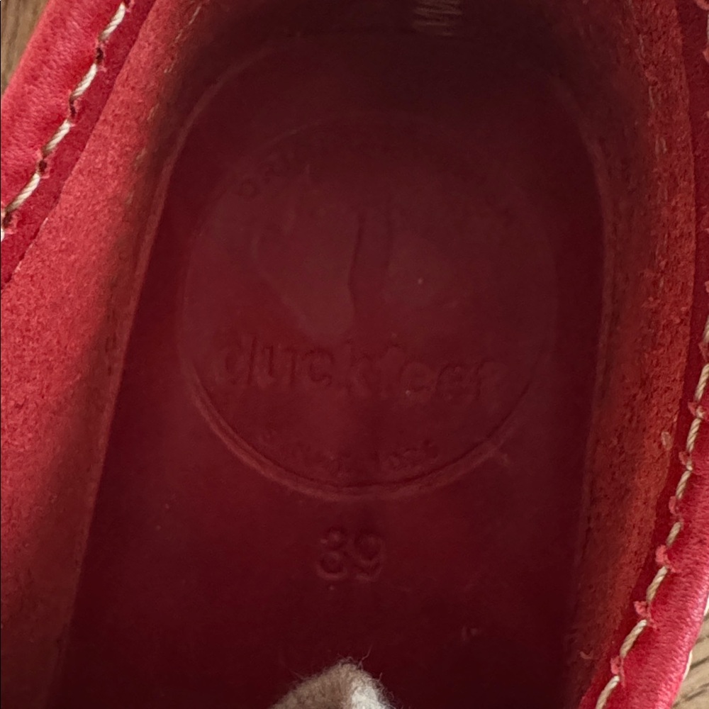 DUCKFEET Fyn Lace Up Shoes Red Leather Granate 39 8.5 9 - Picture 5 of 9